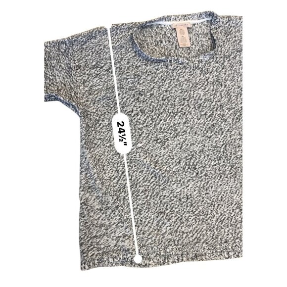 Philosophy black & white sweater XXL 2XL pullover long sleeve cotton - Picture 3 of 7